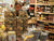 Interior view of a person shopping in one of the isles of The Pasta Shop at Rockridge Market Hall, an Oregon Growers retailer. 