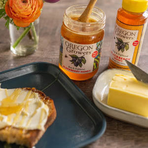 Morning toast drizzled with our Wildflower Honey.